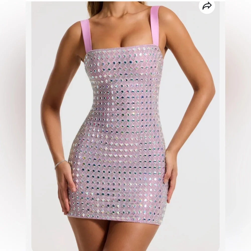 Oh Polly purple diamanté dress - Picture 1 of 8
